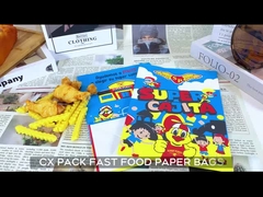 Custom Printing Logo Takeaway Paper Bag Fast Food Verpakking Voor Fries Burger