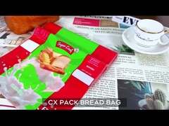 Op maat gedrukte vetdichte plastic bakkerij broodverpakkingszakken met logo