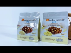 Gepersonaliseerde Flat Bottom Cookie Packaging Pouch Stand Up Pouch Chocolate Chip Zipper Food Packaging Ba