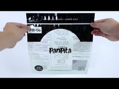 Op maat gedrukte plastic ritszakken voedselverpakkingszak voor noedels pita pannenkoeken taco