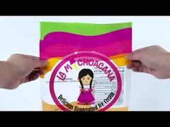 Op maat gedrukte verzegelde plastic verpakkingszak met transparant raam voor ijs diepvries