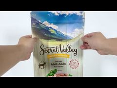 Op maat gemaakte 2kg plastic zakjes met platte bodem Kipzakken Vlees verpakkingszak met rits