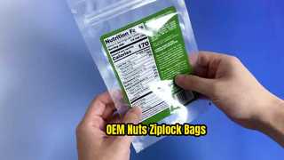 Op maat gemaakte ritssluitingszakken voor noten en droge vruchten