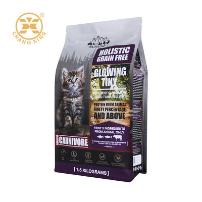 5kg 10kg 15kg 20kg Plastic Ziplock Dog Cat Pet Food Packaging Bag Stand Up Pouch Flat Bottom Bags For Pet Feeding