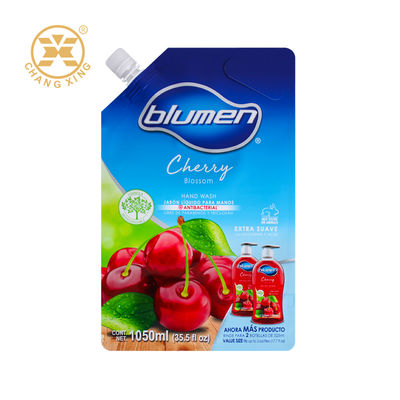 500ml 1L Liquid Soap Spout Pouch Detergent Packing Pouch Custom Printed Liquid Hand Sanitizer Packaging Bag With Spout