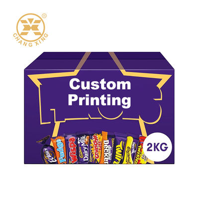 Custom Shape Full Color Printing 300/350/400gsm Cardboard Packaging Box for Chocolate Candy Bar