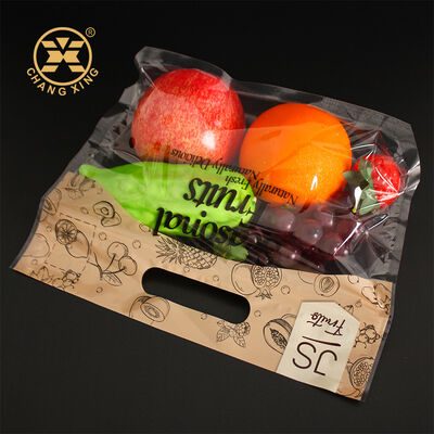 Custom Food Grade Vegetable Bags Plastic Poly Fruit Packaging Bag Resealable Plastic Fresh Fruit Bag