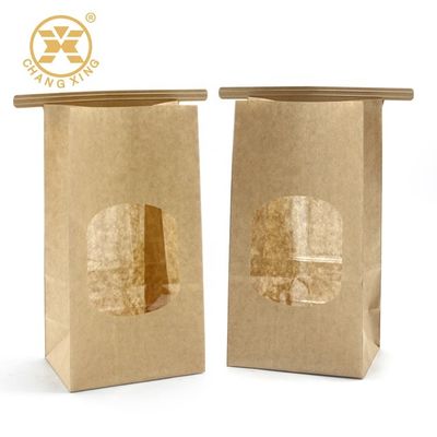 40gsm Pasta Noodle Food Grade Paper Bags With Plastic Window Dry Fruits Packing Bags OEM