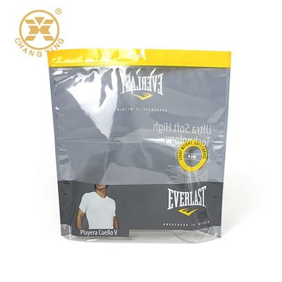 OEM PE Clothing Packaging Bags Eco Friendly Stand Up Frosted Zip Lock