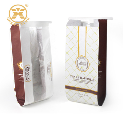 OEM het Venster van Druklogo resealable paper bags with