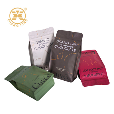 Op maat gemaakte platte bodem ziplock aluminiumfolie zak 12oz voor koffieverpakkingen