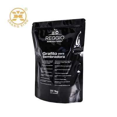 180 micron Stand-up Gusseted Bags Volledig Zwarte Kleur