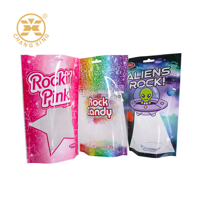 180 micron snack verpakkingszakjes Custom plastic stand-up zak voor Fudge Candy Nut