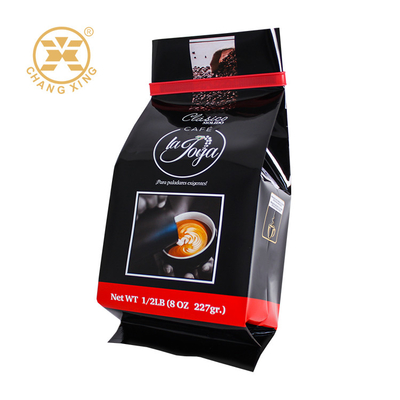 Op maat gedrukt logo 250 g 500 g 1000 g 1 kg BOPP koffieboon rol film voedsel verpakkingszak koffieboon verpakkingszak