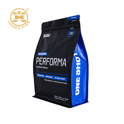 Op maat gemaakte platte zakken Plastic Whey Protein Powder Health Food Packaging Bag Met Zipper