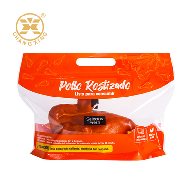 Custom microwave warm gegrild geroosterde kippenzakjes Stand Up Pouch Rotisserie Anti mist geroosterde verpakking kippenzak