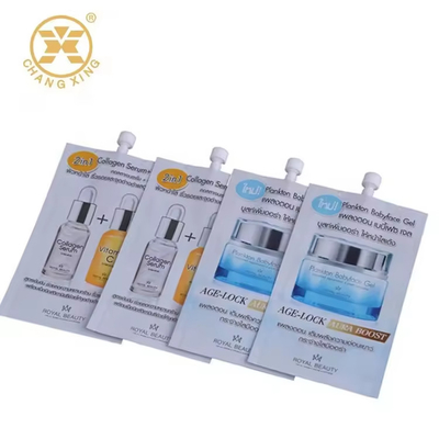 Gravure VMPET cosmetische kwaliteit plastic zak met spoot voor huidverzorging crème lotion handzeep zonnebrandstof verpakkingszakken