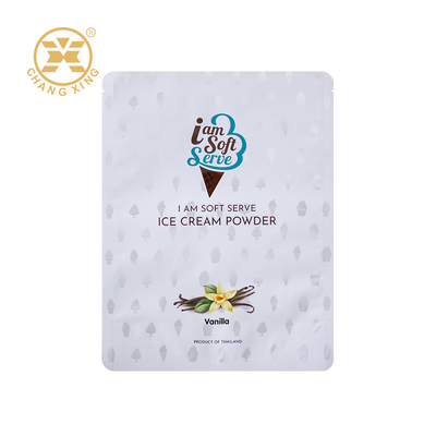 OEM Plastic Stand Up Bags Mylar Verzegelde zakken IJspoederverpakkingszak met rits