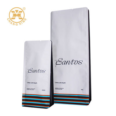 200g 250g 500g 1000g 1kg Flat Bottom Coffee Bag Stand Up Coffee Bags Custom Vochtbestendige Zipper Bags