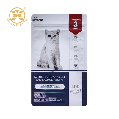 Fabrieksop maat verpakkingszakken voor huisdieren Plastic Ziplock Dog Cat Pet Food Bag Flat Bottom Bags 5kg 10kg 15kg 20kg Voor huisdiervoeding