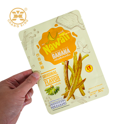 OEM ODM Food Grade Snack Food Packaging Bag Puffing Packing Bag Plastic Zipper Pouch Voor Gebakken Banana Strips Chips