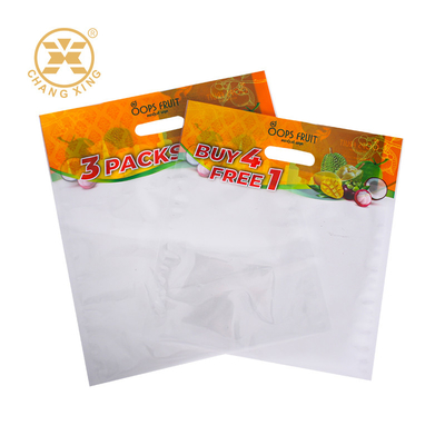 Fabrieksaanpassing Transparante verpakkingszakken voor verse groenten en fruit Plastic zakken met handvat