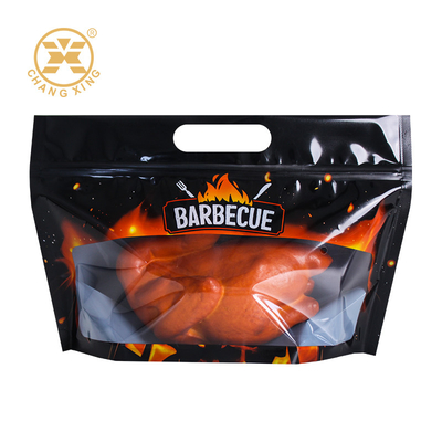 Op maat gedrukte rits plastic verpakking voor Rotisserie Hot Grill geroosterde kip en Deli vlees vochtbestendige functie