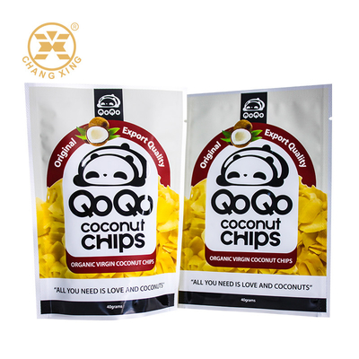 Custom Logo Snack Packaging Bag Premium Food Grade PET Stand Zipper Gravure Gedrukt Voor Cashew Nuts Coconut Chips