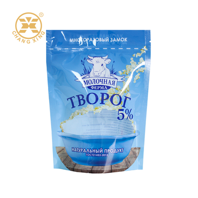 Aangepaste hoogwaardige voedselveilige ziplock zakken, voedselverpakkingszak, zuivelproducten verpakkingszak