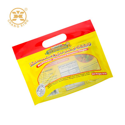 Op maat gedrukte geroosterde kippenzak Deli vlees vochtbestendige functie Zipper plastic verpakking