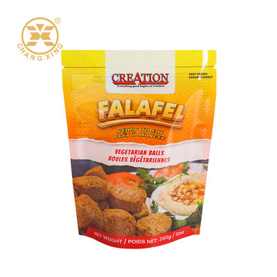 Op maat gemaakte voedselverpakkingszak Food Grade gelamineerde opstaande tas voor gefrituurd voedsel