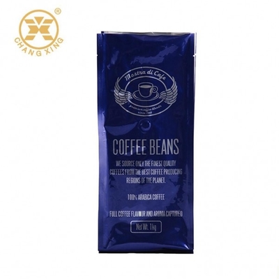 0.5kg glanzende Blauwe het Vacuümpakzakken van Koffiebean packaging bags with valve voor Voedsel Geroosterde Boon