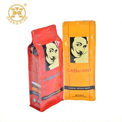 Aluminium Gedrukte Koffie Verpakkende Zakken met Klep en Pit de Privé Zak van Bean Side Gusset Coffee Packaging van het etiketbraadstuk