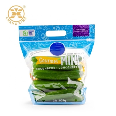 De ritssluiting perforeerde de Plantaardige Resealable Tribune van Verpakkingszakken 1kg op Zak