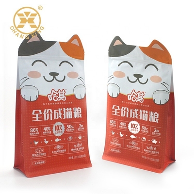 LDPE van de de Doosbodem van Hondcat pet food packaging bag 5kg de Ritssluitingszak Acht Zijverbinding